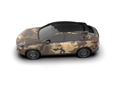 beyaz arka planda modern araba