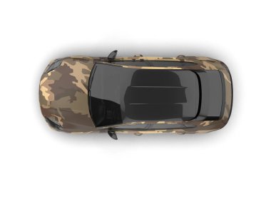 beyaz arkaplanda modern SUv