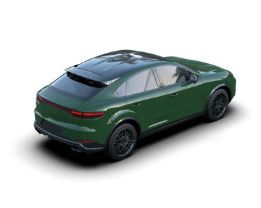 araba premium modern arka plan beyaz arka planda izole. 3d oluşturma