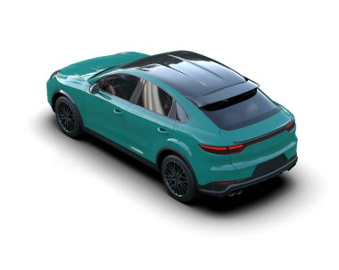 Modern bir arabanın 3 boyutlu görüntüsü