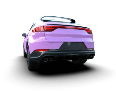 Beyaz arka planda bir araba. modern araba.