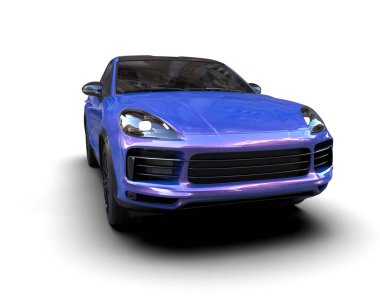 araba beyaz arkaplanda izole edildi.