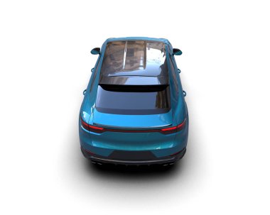 araba beyaz arkaplanda izole edildi