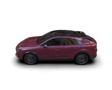 araba beyaz arkaplanda izole edildi