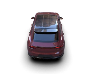 beyaz arka planda modern araba