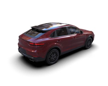 Gri arka planda modern kırmızı cip. kenar oluşturuluyor.