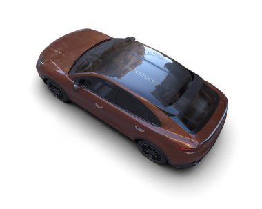 siyah modern spor araba - 3D render