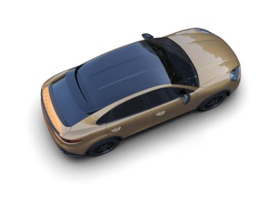 Gri arka planda lüks modern bir araba.