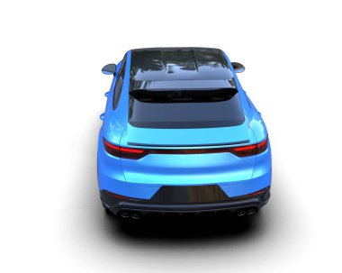 Modern bir arabanın 3 boyutlu görüntüsü