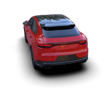 Modern spor araba beyaz arka planda izole edilmiş..