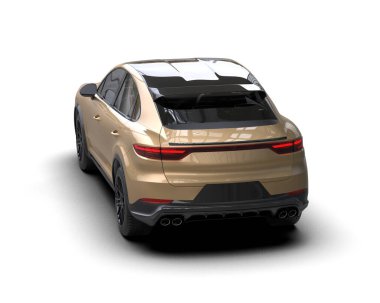 Modern spor araba beyaz arka planda izole edilmiş. 3d illüstrasyon