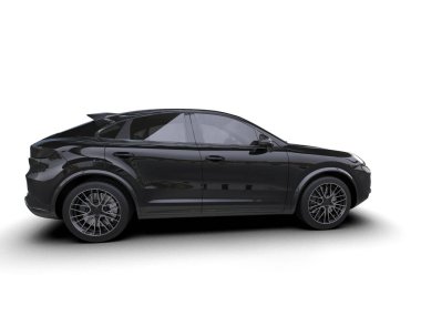 modern siyah araba - 3D render