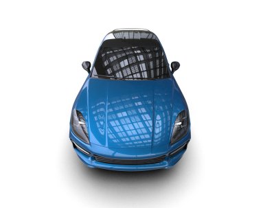 modern araba kırpma yolu ile beyaz üzerinde izole