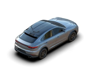 Araba arka planda izole. 3D görüntüleme - illüstrasyon