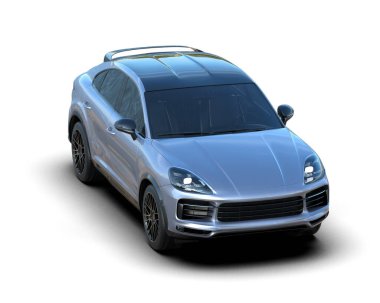 araba beyaz arkaplanda izole edildi