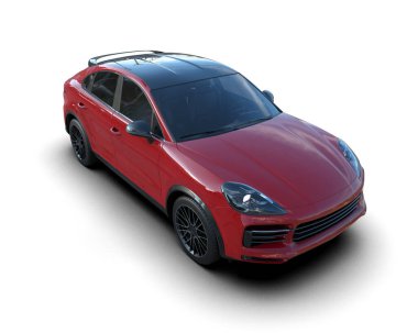 modern lüks spor kırmızı araba - 3 boyutlu