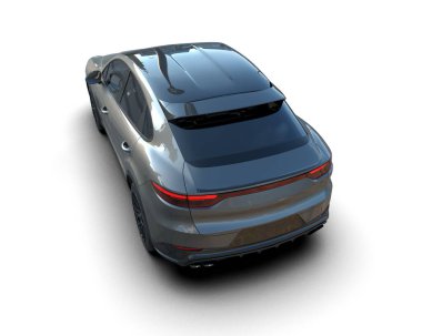 modern araba beyaz arka planda izole edilmiş