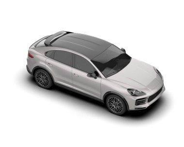 beyaz modern araba - yan görünüm