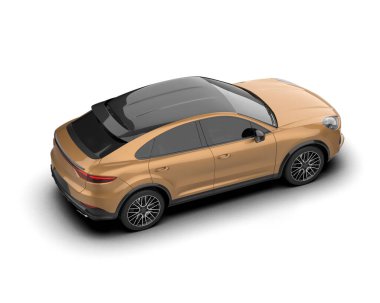 beyaz arkaplanda modern SUv