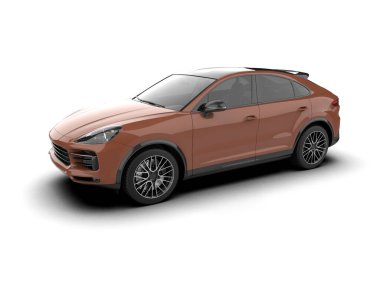 gerçekçi kırmızı spor araba - 3D görüntüleme