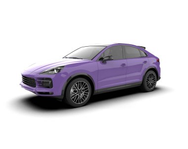 modern otomobil arka planda izole edildi