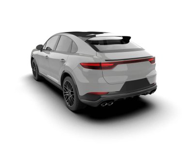 modern siyah araba arka görünümü