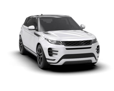 Modern kompakt araba - aile arabası - 3 boyutlu illüstrasyon