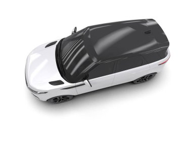 beyaz arka planda modern siyah araba