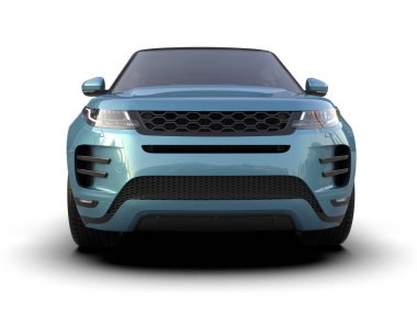 modern araba beyaz arka planda izole edildi. 3 boyutlu görüntüleme