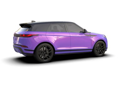 mor spor araba - 3 boyutlu illüstrasyon