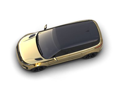 Hafif bir yüzeyde 3 boyutlu çizim araba