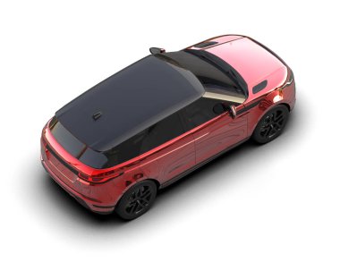 Modern bir arabanın 3 boyutlu çizimi