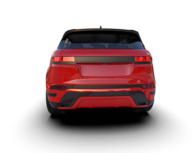 Araba beyaz arka planda izole edilmiş. 3D görüntüleme - illüstrasyon