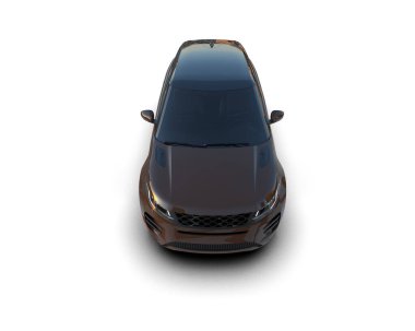 Siyah arka planda modern araba 3 boyutlu görüntüleme