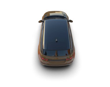 Stüdyoda daha az genel olan lüks bir arabanın 3 boyutlu çizimi