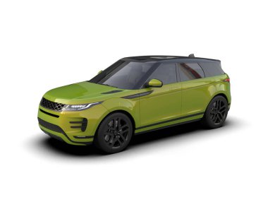 Modern yeşil spor SUV - 3D render