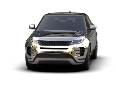 siyah modern SUV arabası - 3D görüntüleme