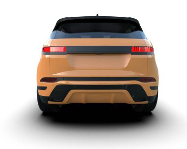 beyaz arkaplanda modern araba