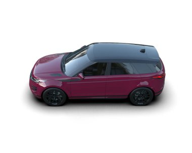 modern araba beyaz arka planda izole edildi. 3 boyutlu görüntüleme