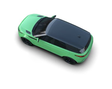 modern araba beyaz üzerine izole