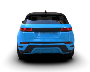 Elektrikli araba için beyaz arka planda izole edilmiş elektrikli araç. elektrikli araba.