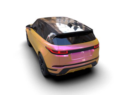 modern şehir otomobili arka planda 3 boyutlu görüntüleme