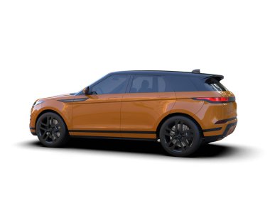 Beyaz arka planda modern bir cip. 3d oluşturma -