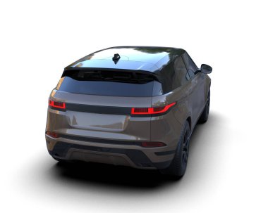 araba beyaz arkaplanda izole edildi