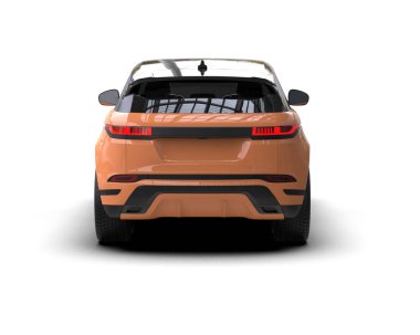 beyaz arkaplandaki modern SUv 3 boyutlu görüntüleme