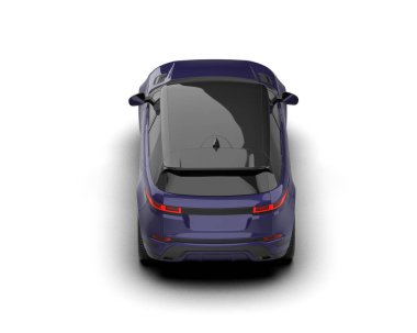 Beyaz arka planda modern araba 3 boyutlu. 3d illüstrasyon