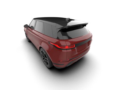 Beyaz arka planda modern bir araba. Tasarım bir vektördür.