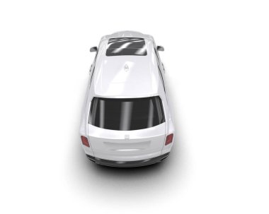 modern beyaz SUV arabası beyaz arkaplanda izole edildi