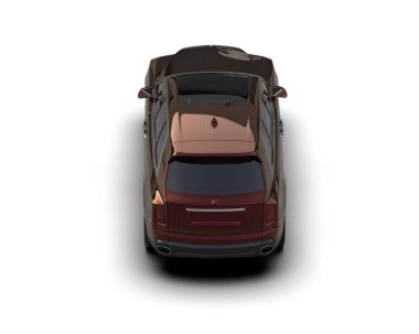 Beyaz arka planda modern SUV. 3 Boyutlu Hazırlama