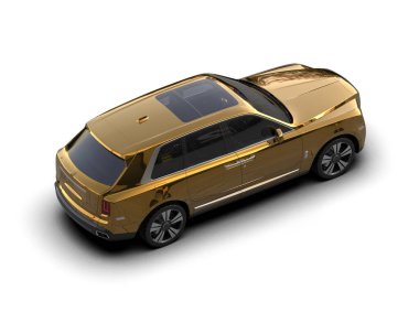 Beyaz arka planda lüks modern bir araba..